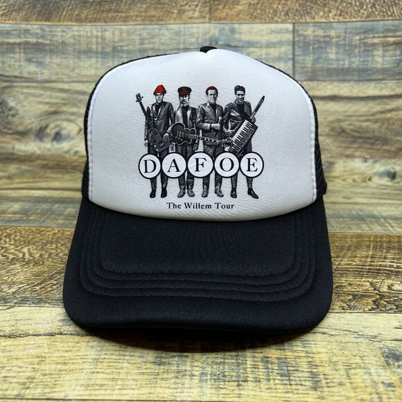 William DaFoe Band Unisex Trucker Hat Black Snapback Funny Movie Lover Gift Cap - Picture 2 of 6